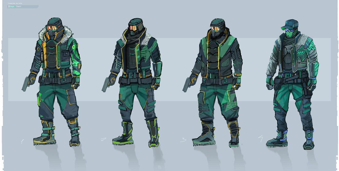 Allods Team breakout cartoon Character design  concept art Dan Temirov digital illustration sketch warface winter