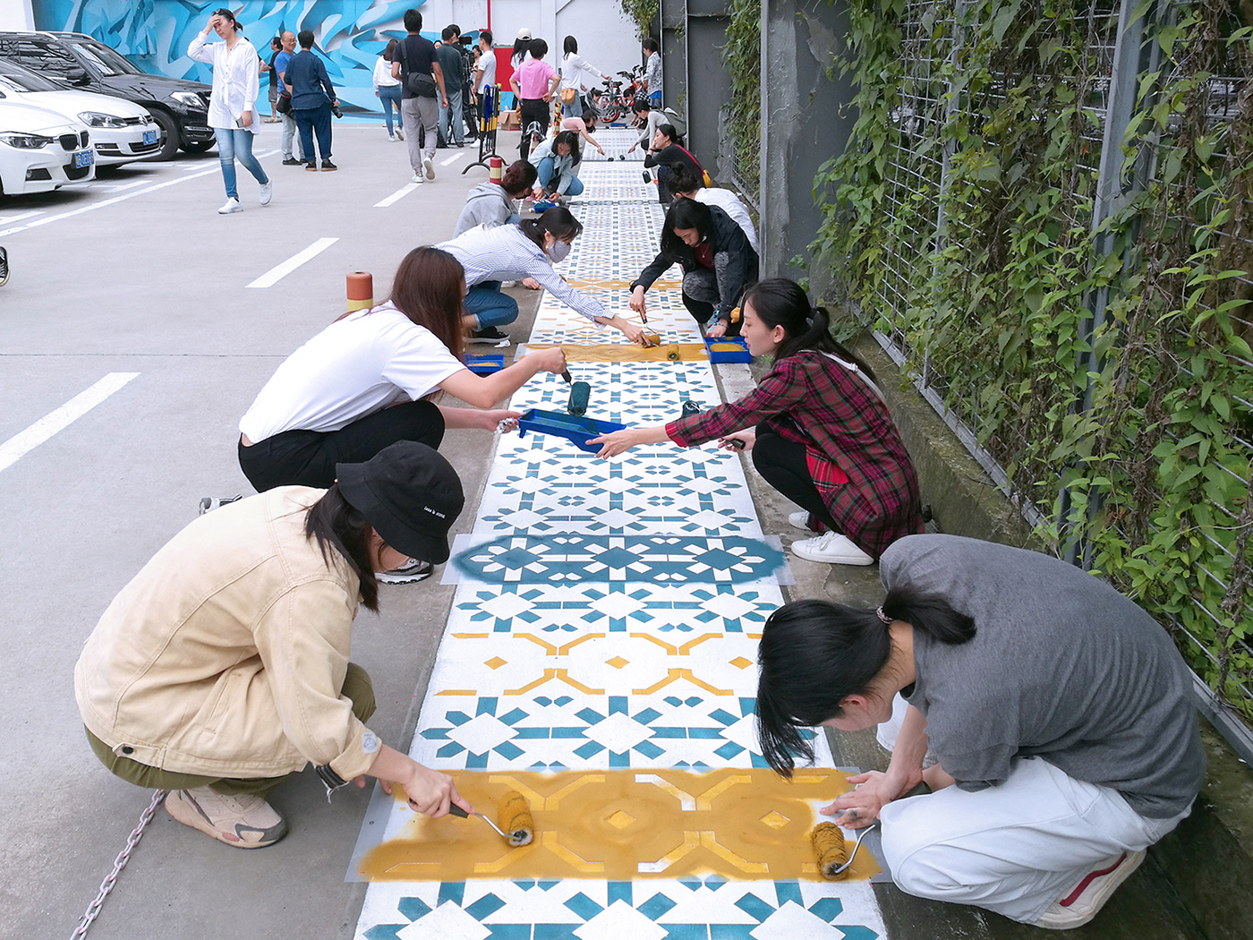 Workshop pattern tiles hidraulic FLOOR suelo china sidewalk