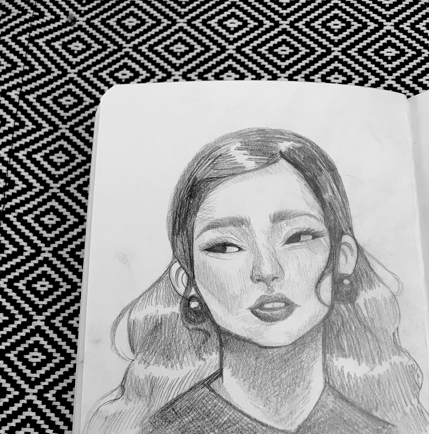 glory Drawing  sakura pencil graphite girl portrait oc Fashion 