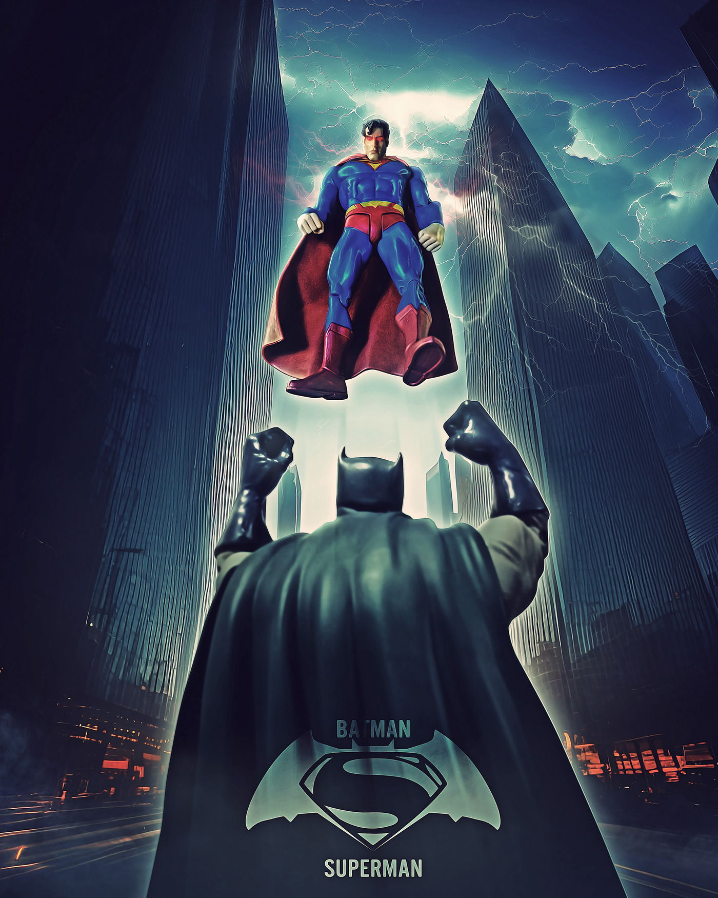 superman Superman VS Batman Action Figure toy photography Movies Digital Art  movieposter Cinema Poster Design Action Figures