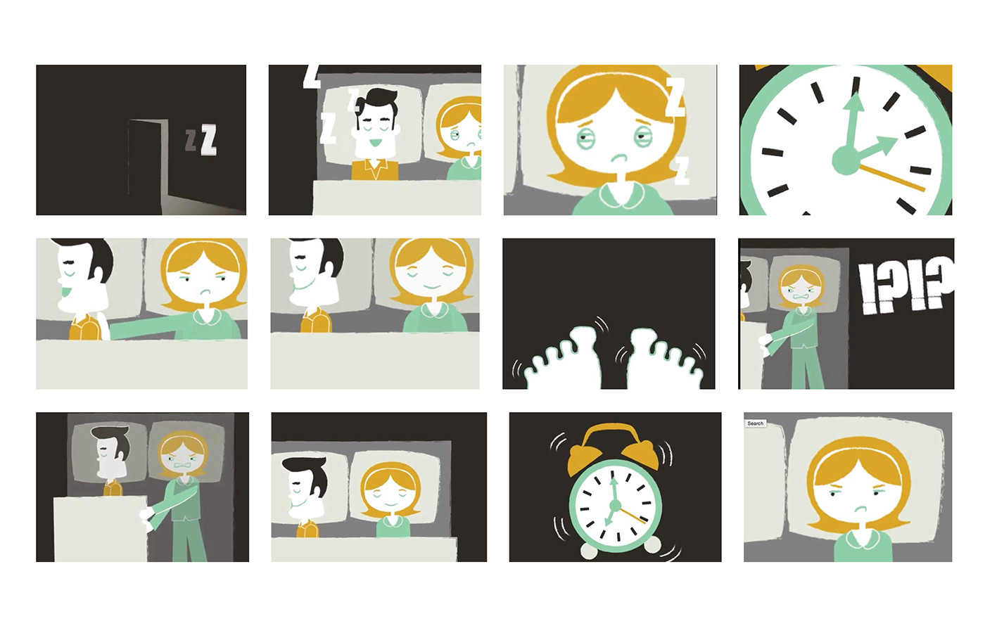 vector Character design  animation  story life funny ironic Opposite emotions Men vs women