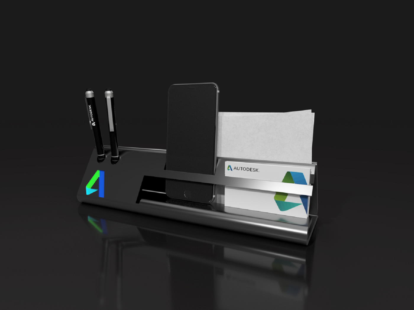 desk Organiser 3D model Autodesk sheet metal pen Stand