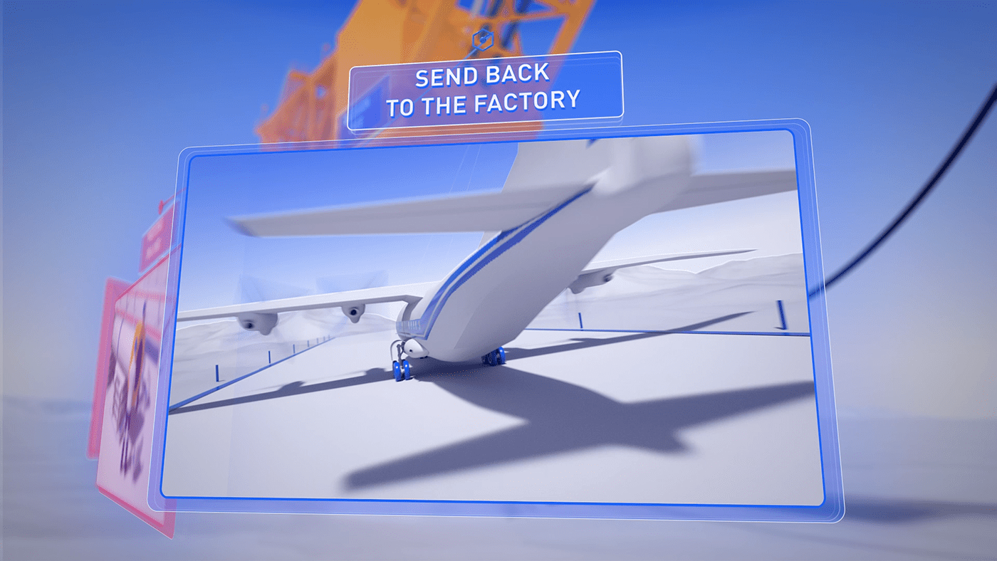 3D motion design White Gazprom simple clean redshift cinema 4d