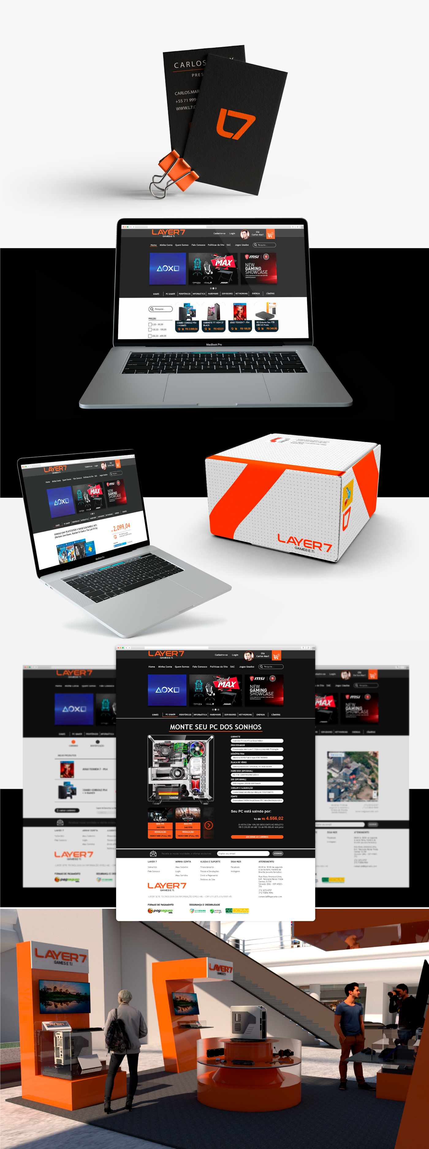 Games design branding  rebranding TI layer orange Web Design  salvador Brazil