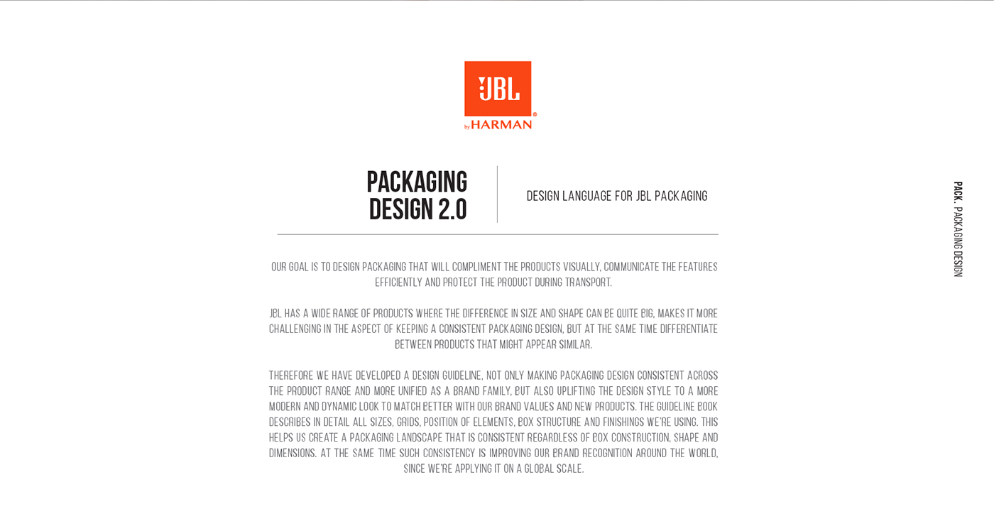 Packaging guidelines Layout editorial design  graphic design  jbl