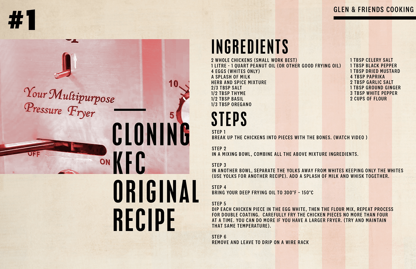 Advertising  ArtDirection book design design Editing  InDesign KFC photoshop print recipe