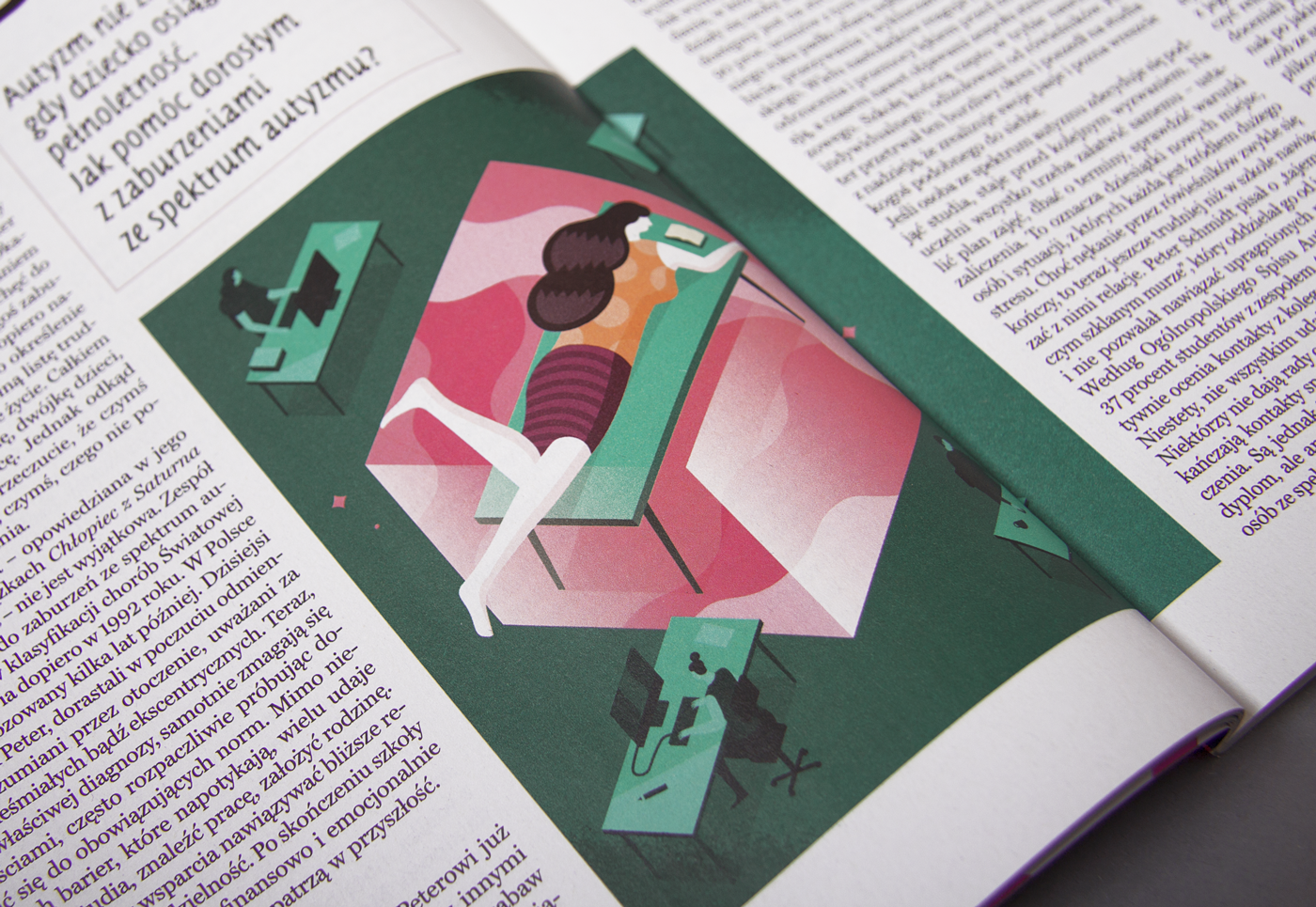 magazine press illustrations Isometric mmczolowsky Illustrator print newspaper psychology CHARAKTERY