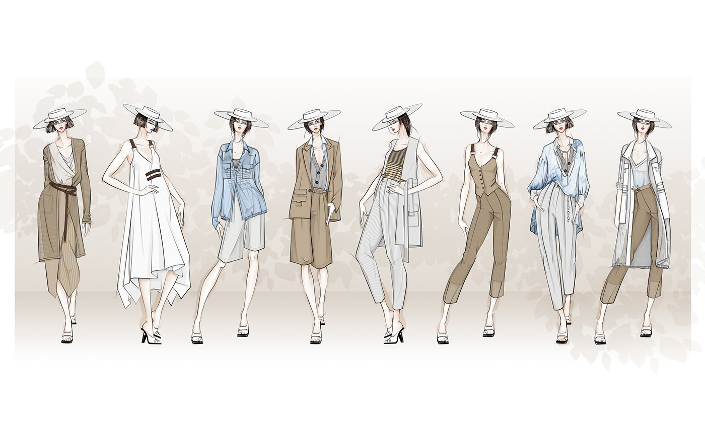 adobe illustrator Adobe Photoshop cad fashion collection fashion design fashion illustration spring summer