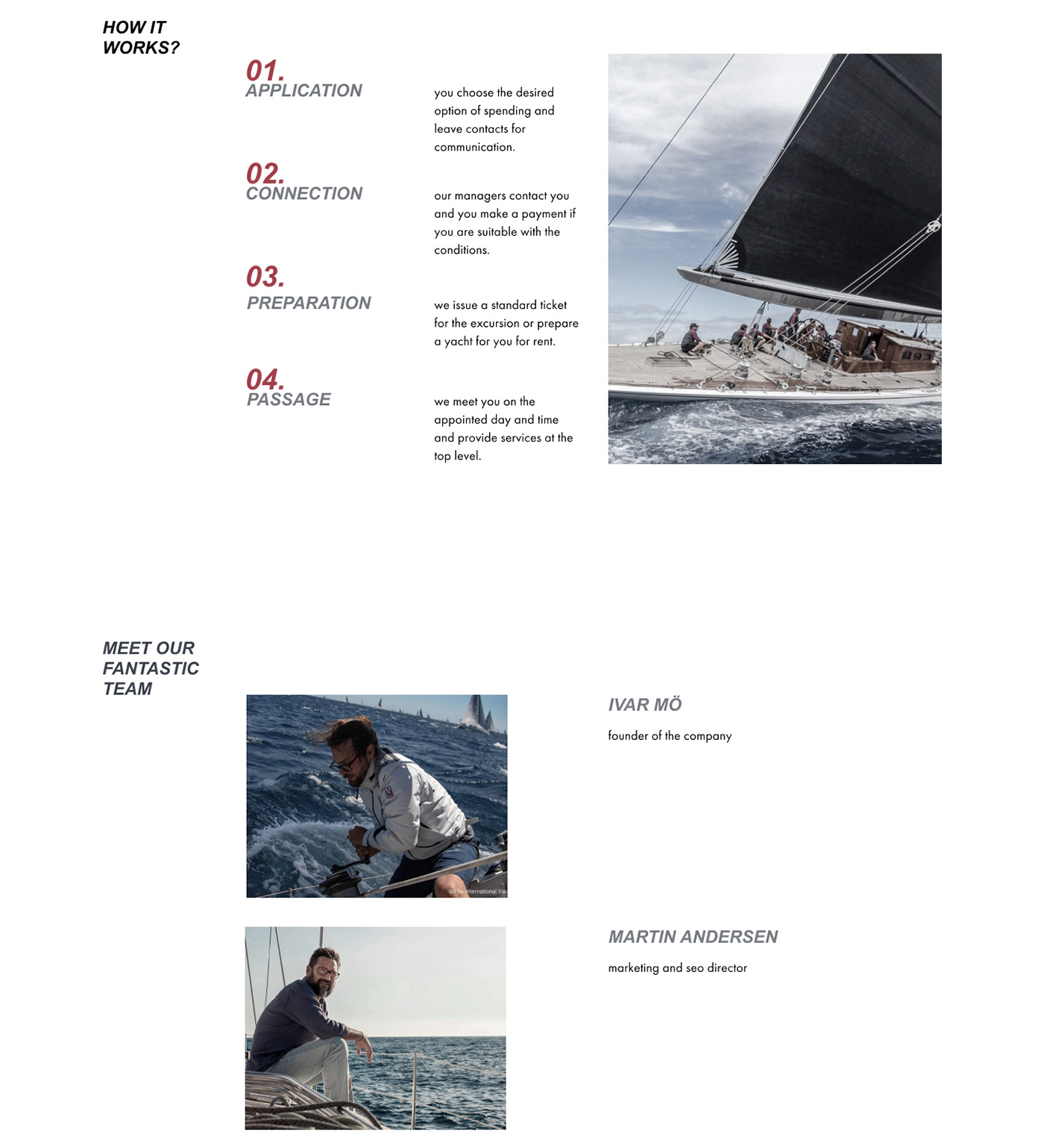 море яхтинг веб-дизайн дизайн сайта лендинг UI/UX ui design парусный спорт