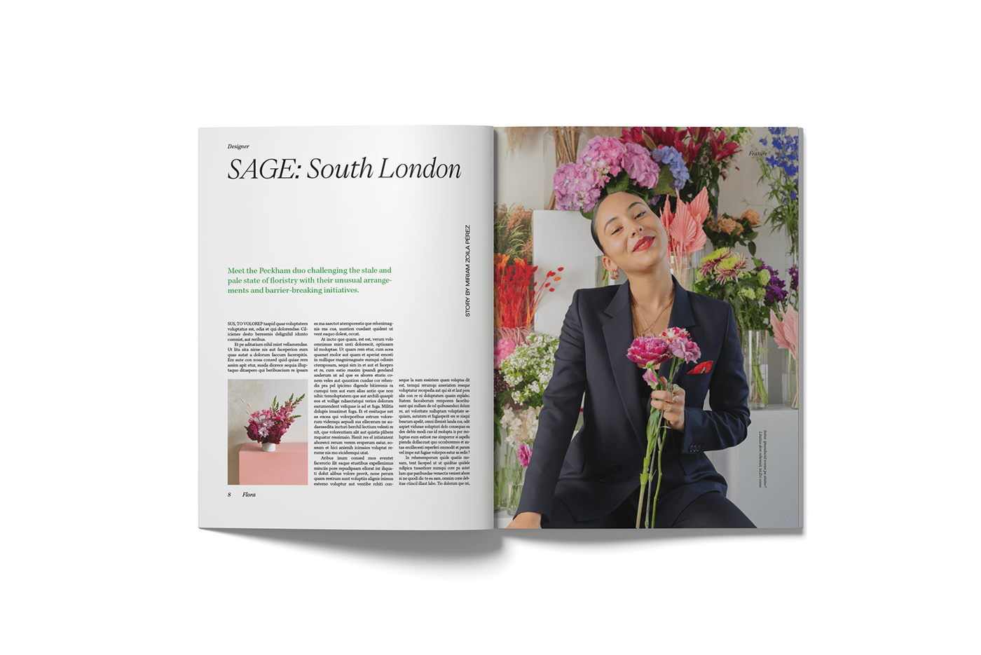 editorial Flora Floral design Floral Magazine flower flower magazine Flowers magazine rebranding redesign