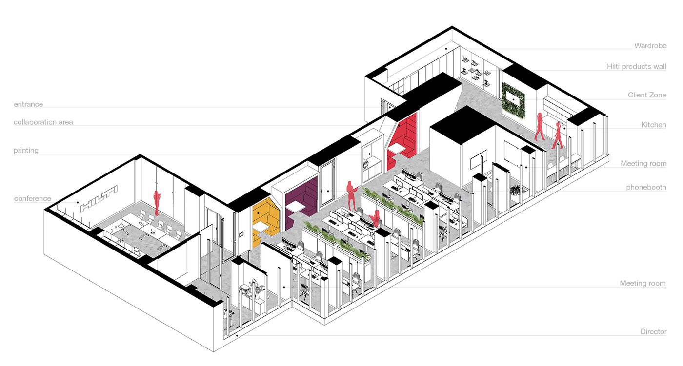 hilti Interior interior design Interior Photography Office Design Office interior Office interior design showroom Workplace Design potado design