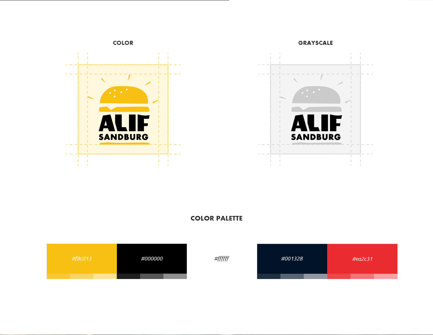 identity ILLUSTRATION  wordmark guideline animation  sketches moodboard burger branding services Logo Design