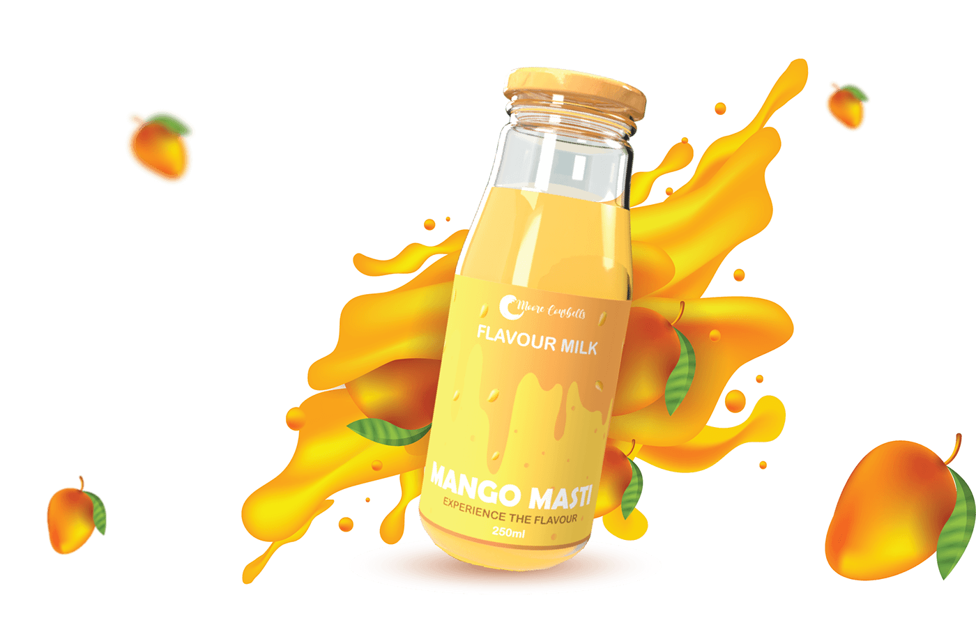 design Graphic Designer Project flavour milk flavored drink logo marketing   adobe illustrator MASKING
