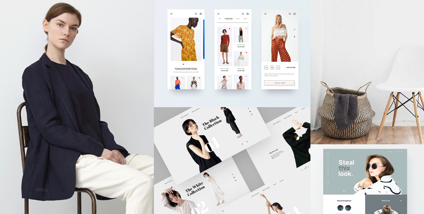 UI ux Interaction design  Fashion  Startup app clothes product closet
