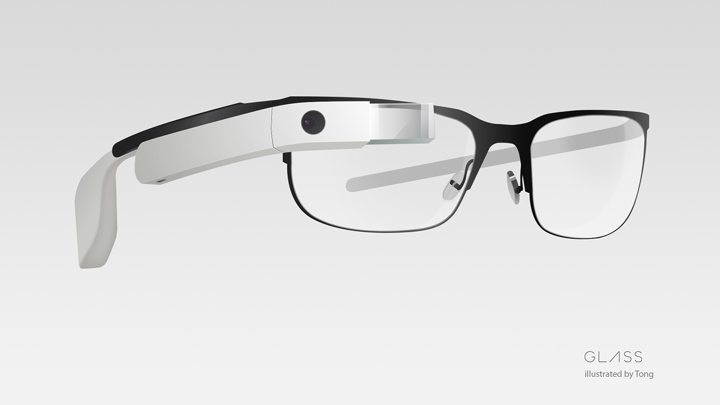 Google Glass illustration on Behance