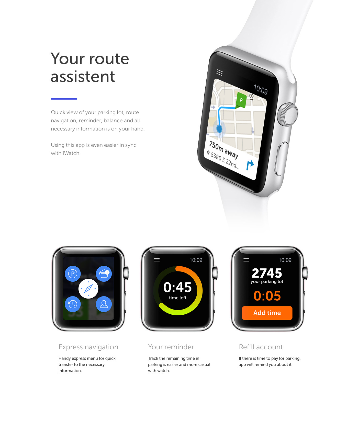 parking navigation application content icons glyph Usability map account iwatch iphone