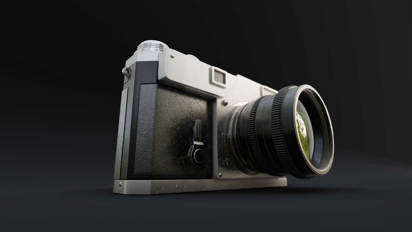 Nikon s3 old camera CGI renderind blender 3D photocamera Eevee