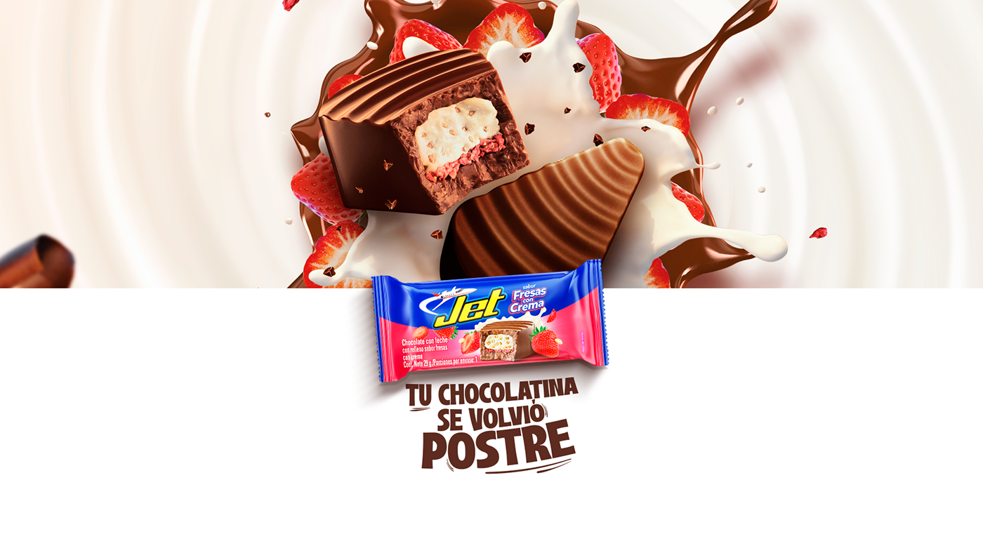 snack Food  chocolate postres marca Advertising  ads foodstyling Film   Jet