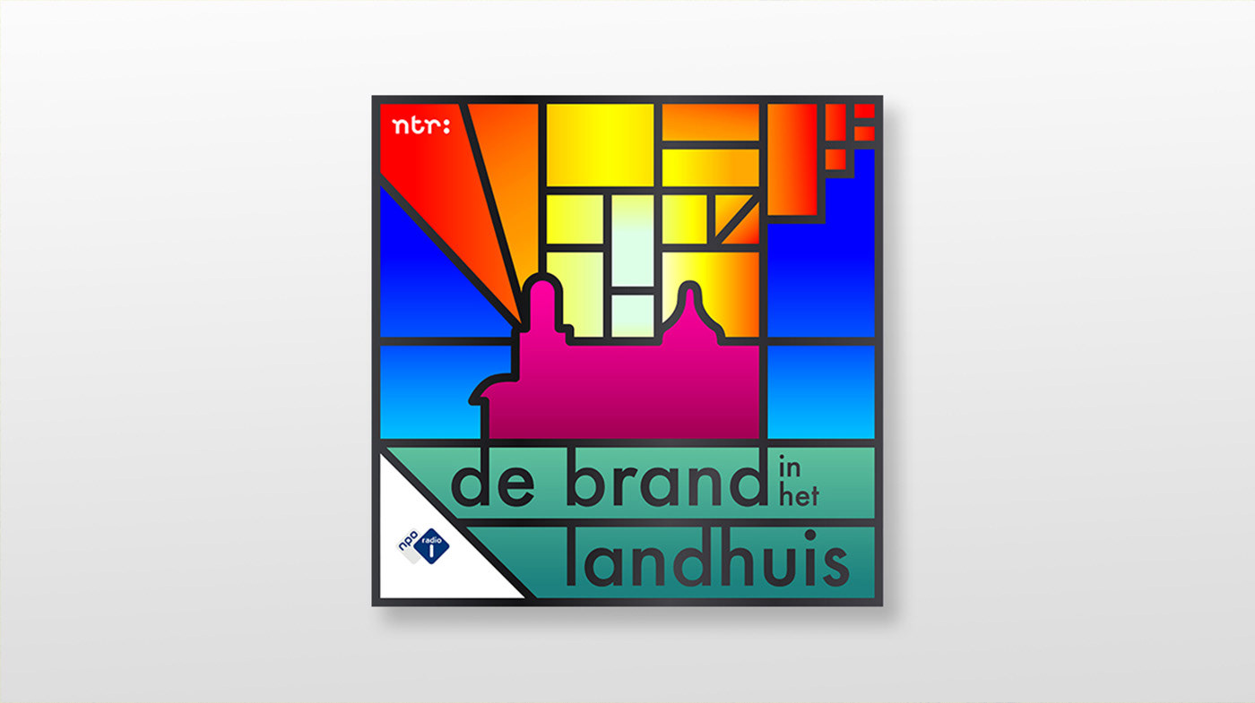 podcast artwork ILLUSTRATION  colors Radio broadcasting dutch graphic design  stained glass The Netherlands