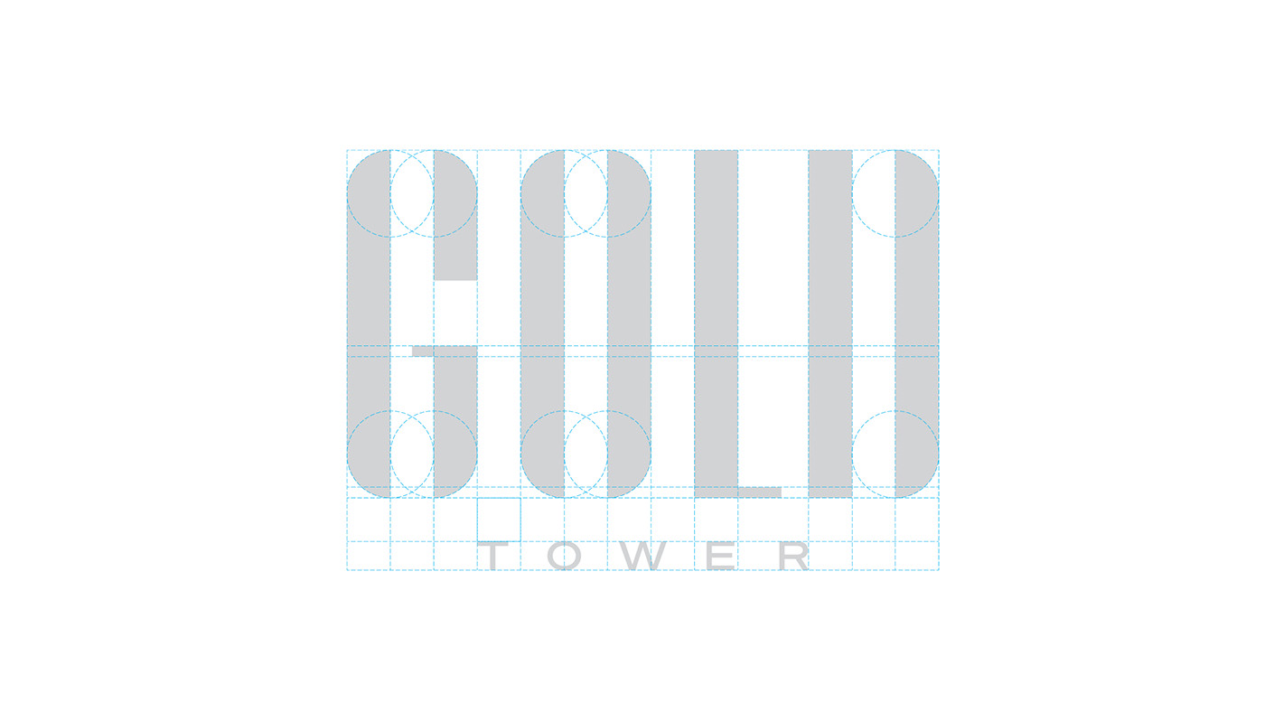 Australia brand branding  Brisbane building gold identity logo tower typography  