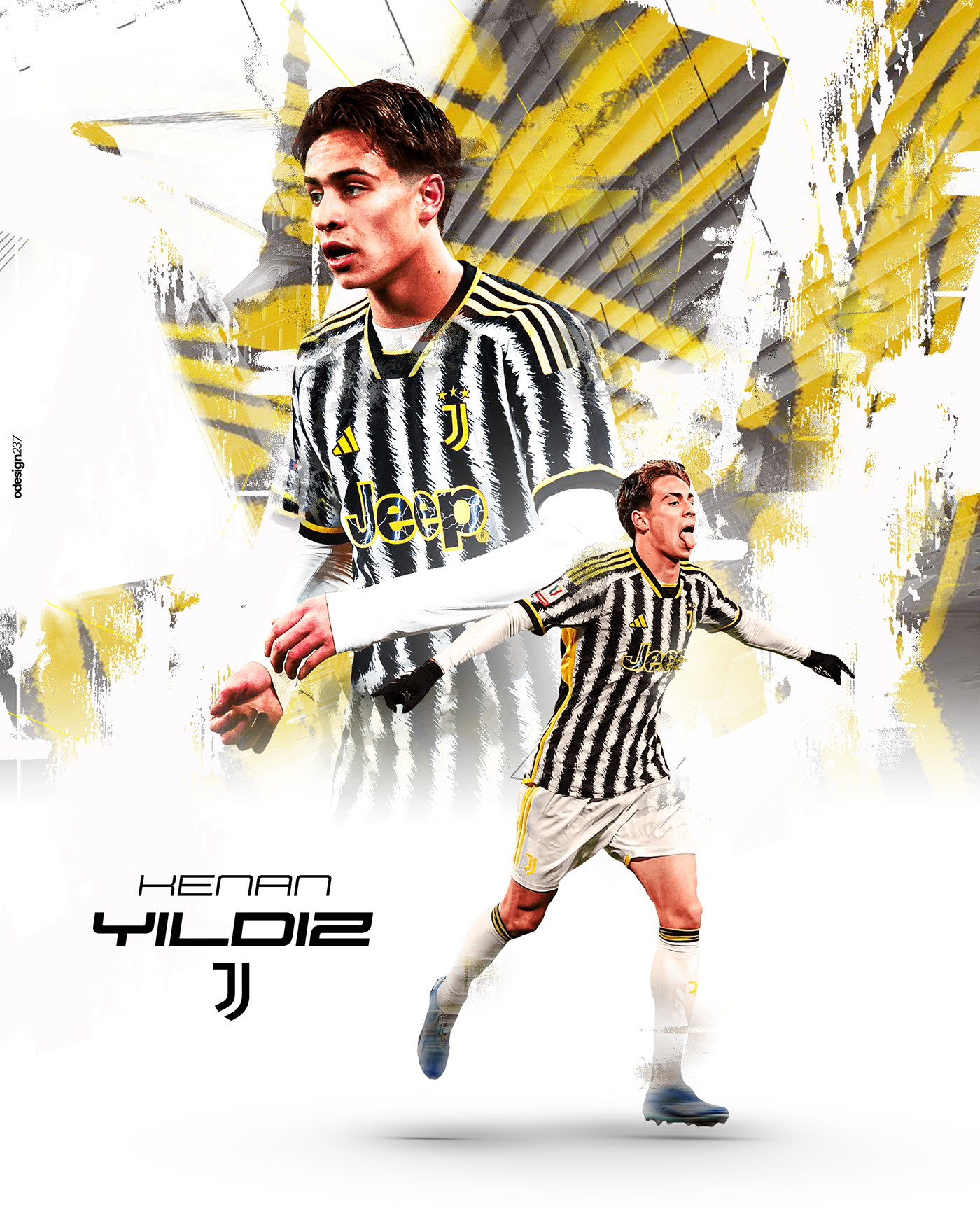 Football poster Sports Design football Juventus adidas KENANYILDIZ