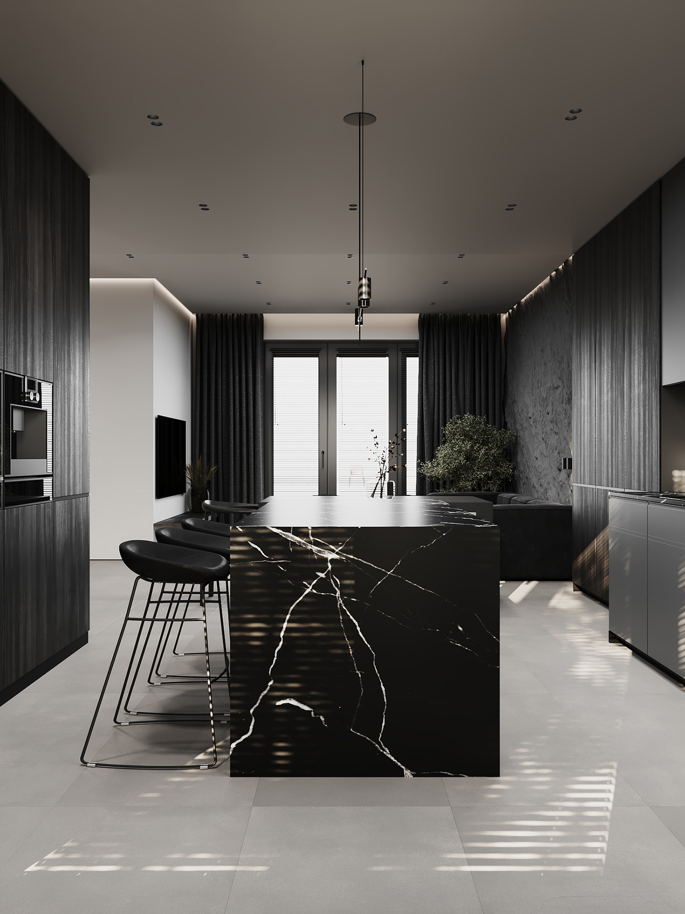 black design interior design 