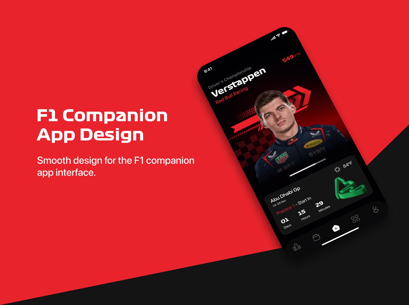 companion Formula 1 Racing design UI/UX Mobile app Figma user interface app design ф1