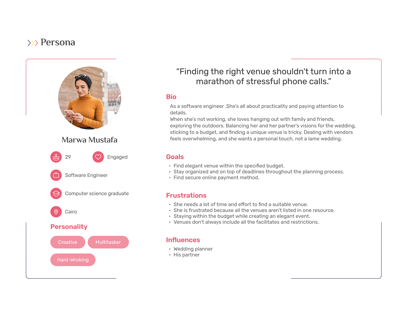 Booking women wedding Event app design Case Study presentation template business Venuses