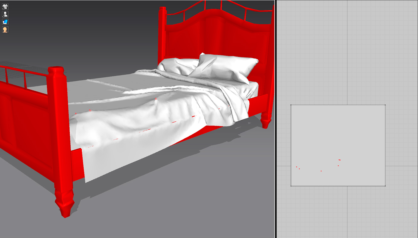 bedroom rustic 3D brick bed room 3dsmax FStorm Render