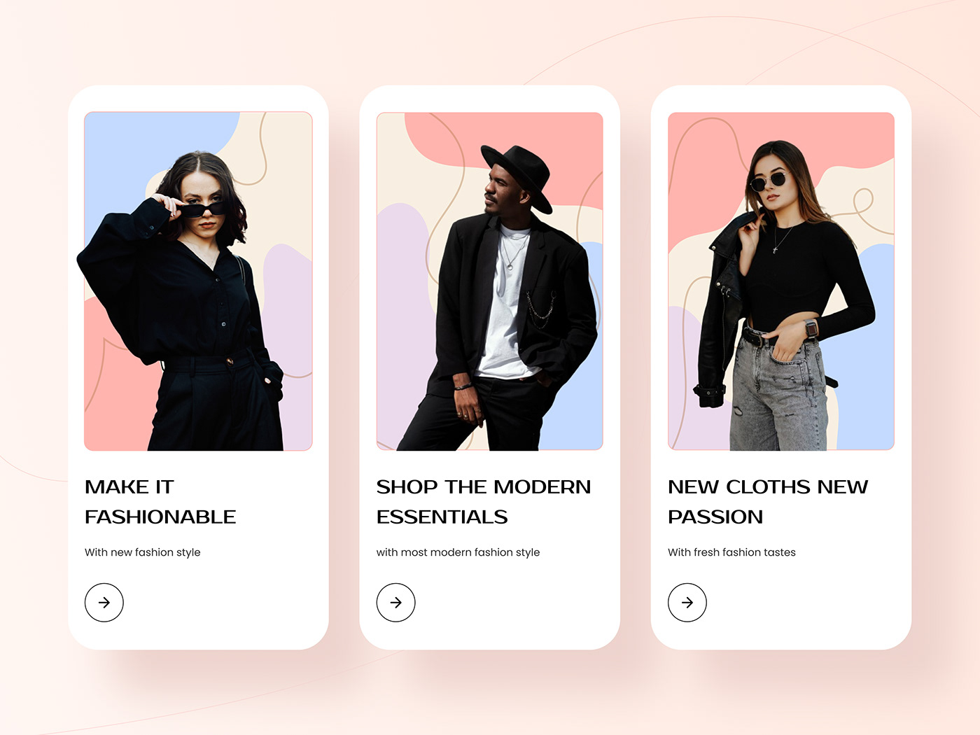 splash screen ui design UI/UX Onboarding Mobile app Fashion  fashion design Clothing minimal creative