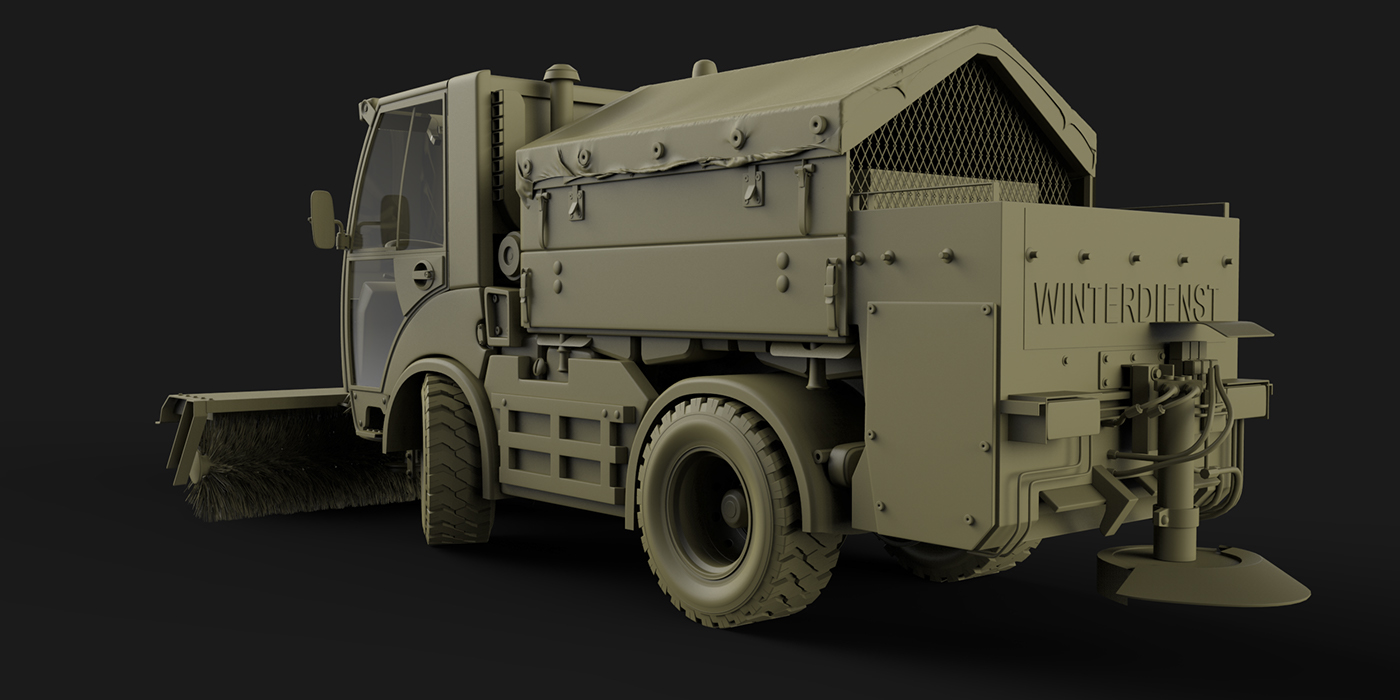 models 3D Render winter Vehicle ATV
