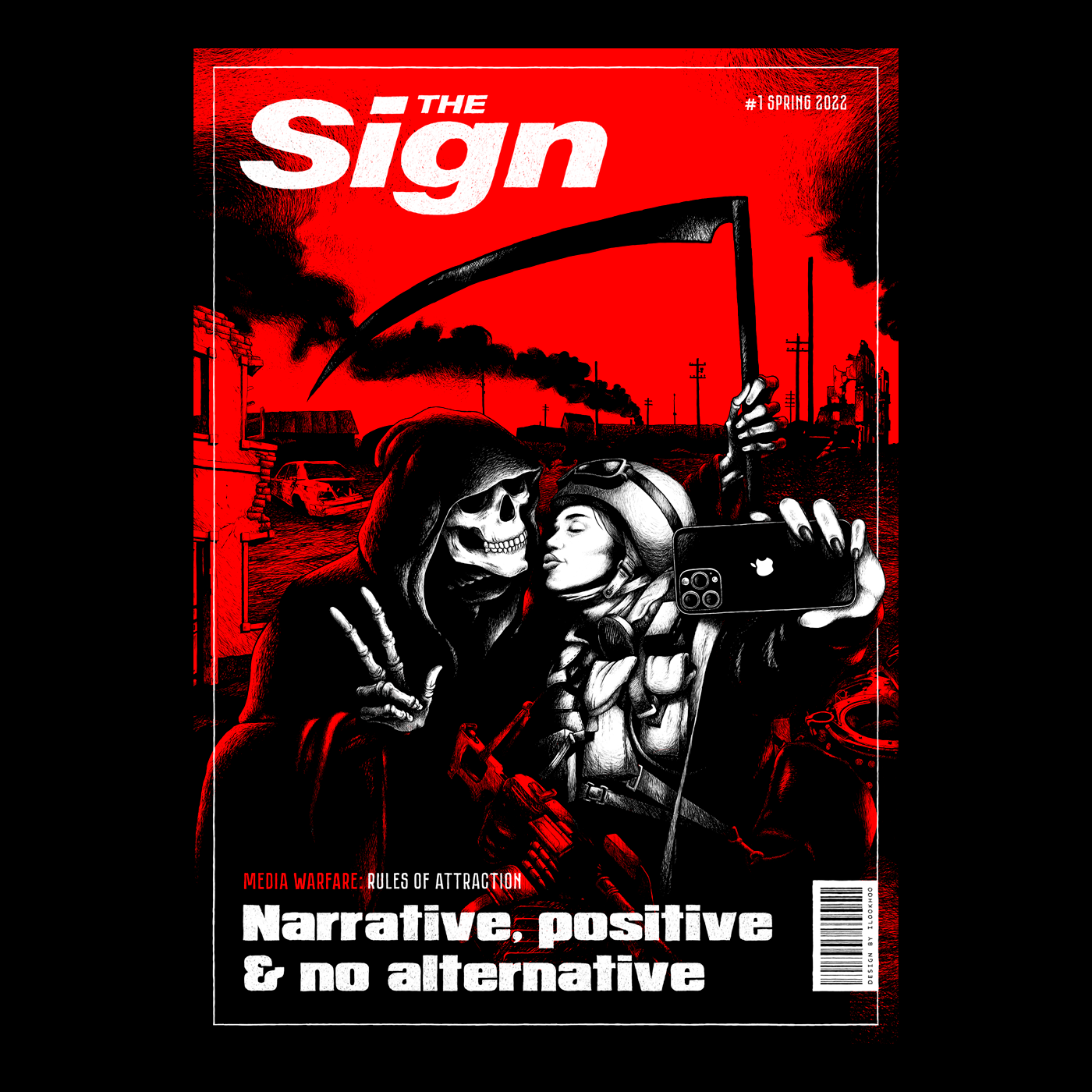 cover design death design Digital Art  ILLUSTRATION  Magazine design media narrative soldier War