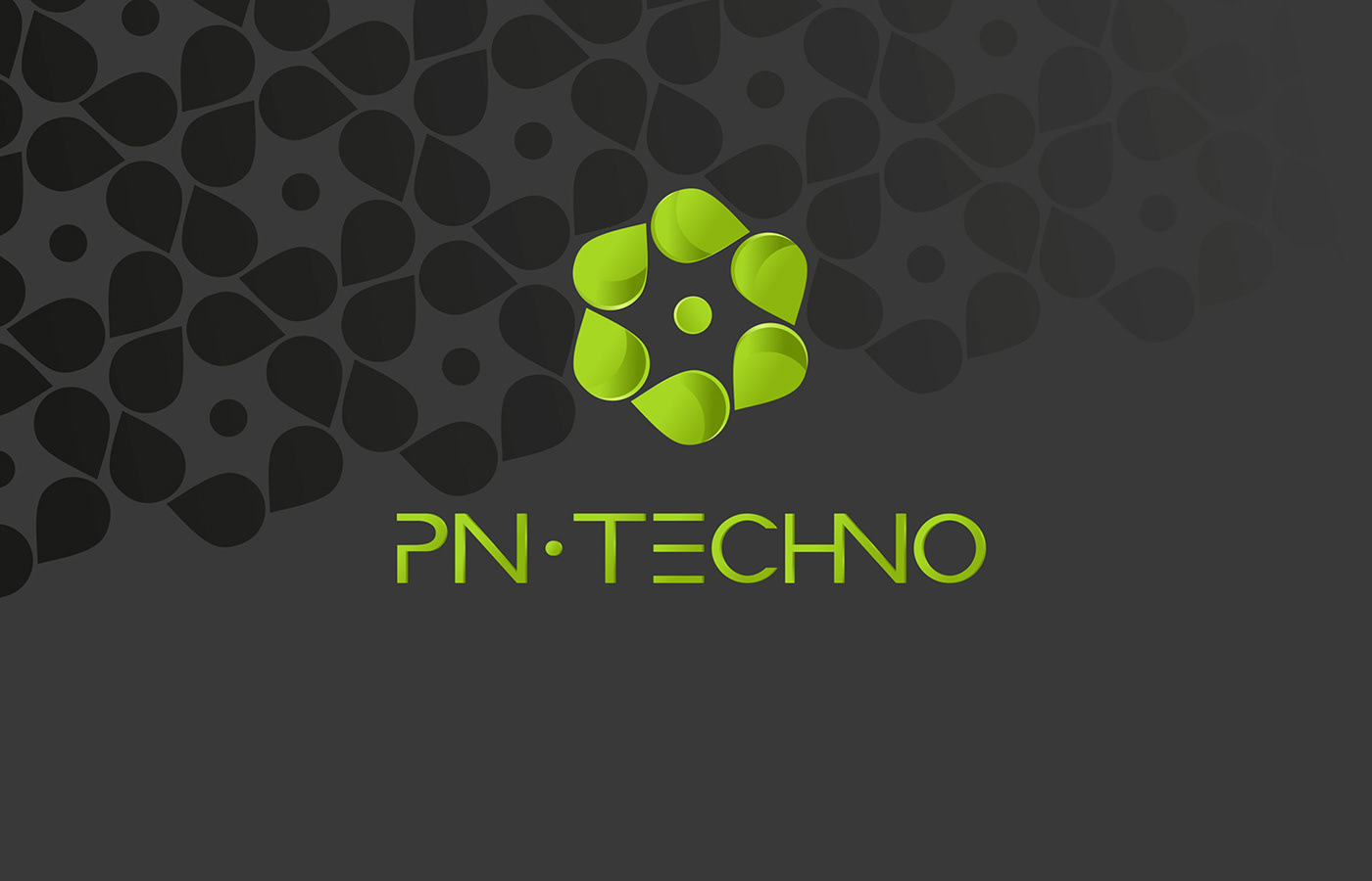 pn-techno logo cooling solutions PC Corporate Identity drop pattern visit card shopping bag