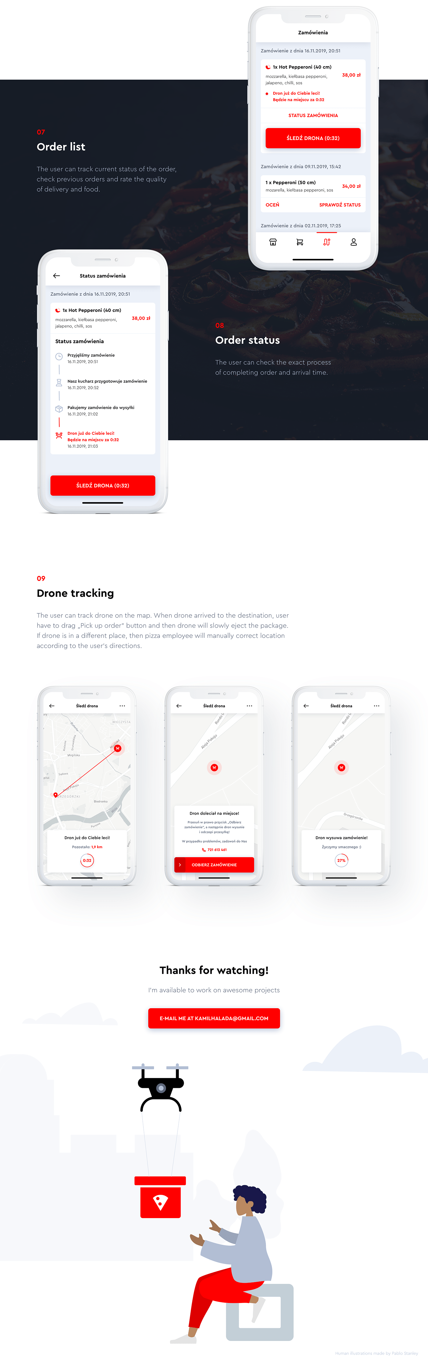 UI ux Pizza app mobile delivery illustrations Food 