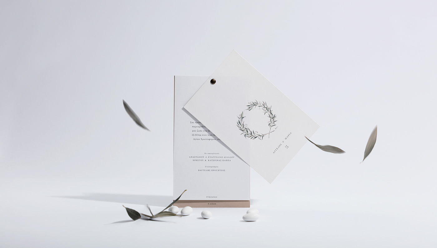 wedding invitation marriage print design  graphic design  Invitation typography   art direction  Greece minimal elegant