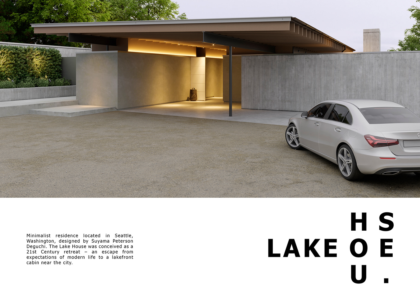 house CGI 3D visualization lakehouse architecture Render CoronaRender  Interior interiordesign