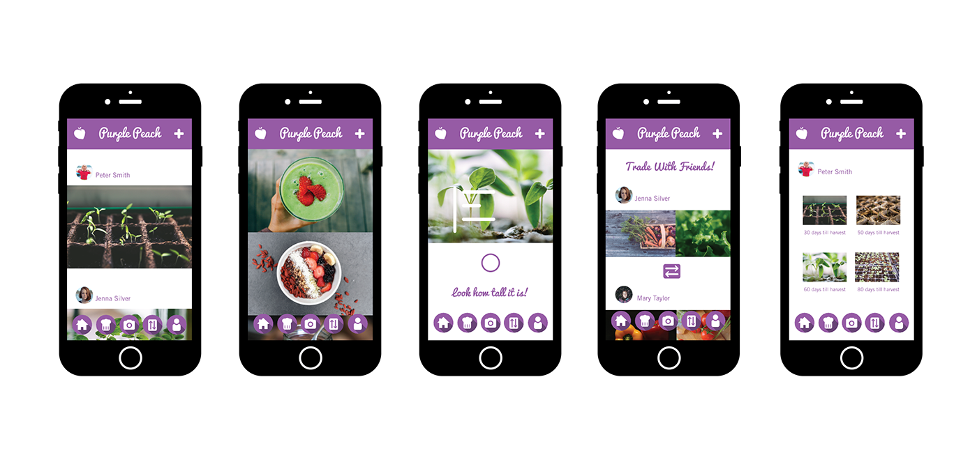 purple peach brand entrepreneur community children Plant grow garden