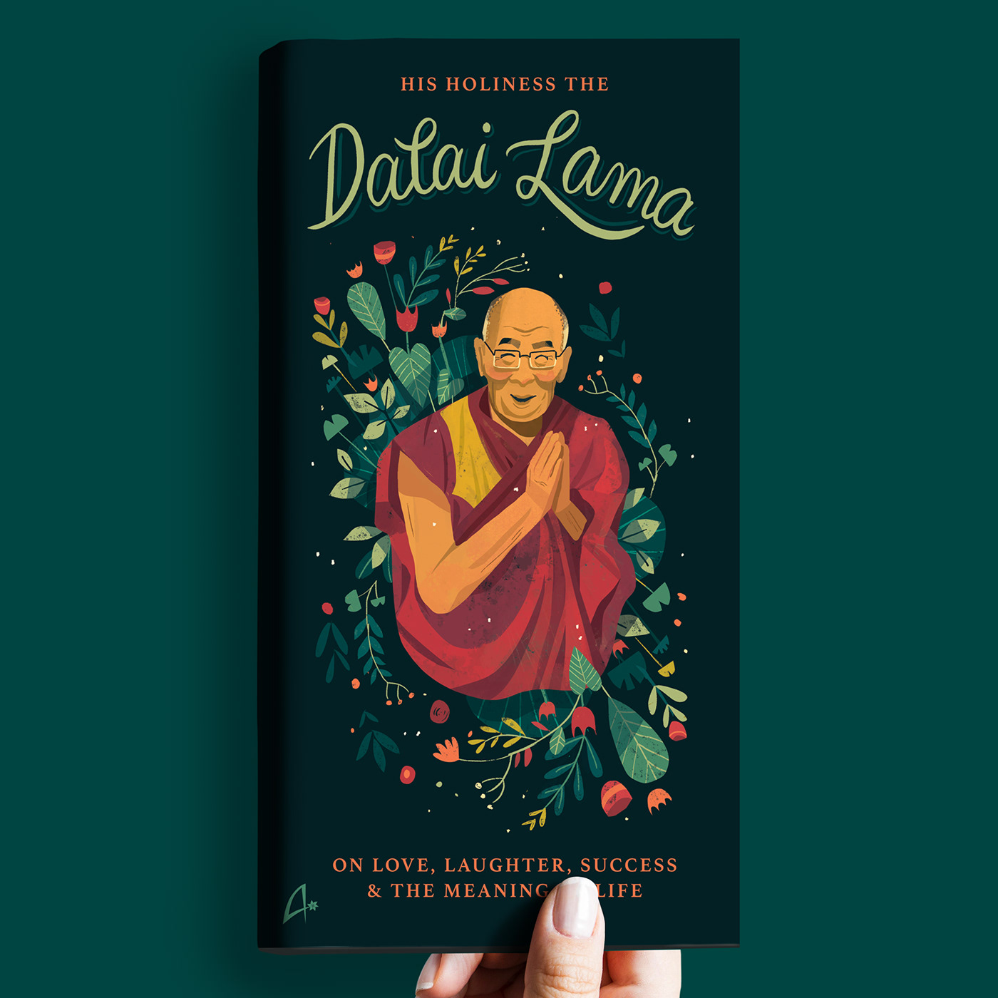 Dalai Lama book cover book cover illustration cover design Cover Art book cover art Flower Illustration dalai lama illustration