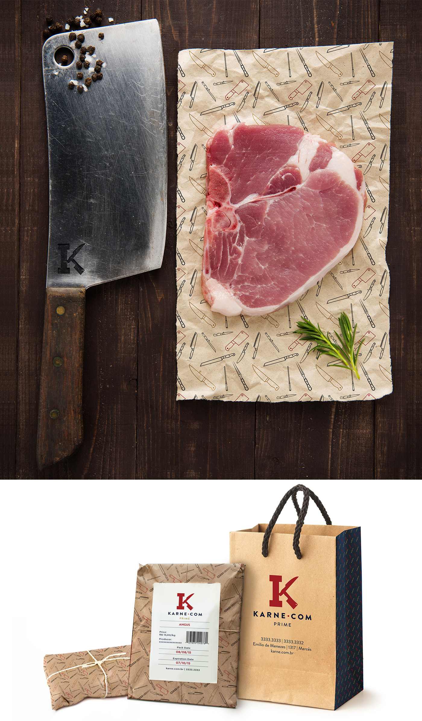 meat steak Raw Meat carne karne.com butcher shop butcher cow visual identity brand butcher brand meat brand