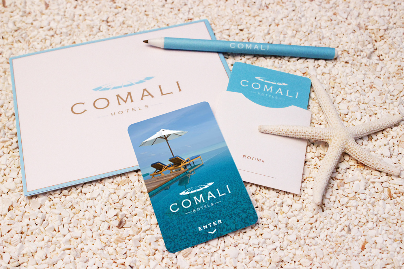 rebranding Identity System hotel beach Island Stationery Rebrand