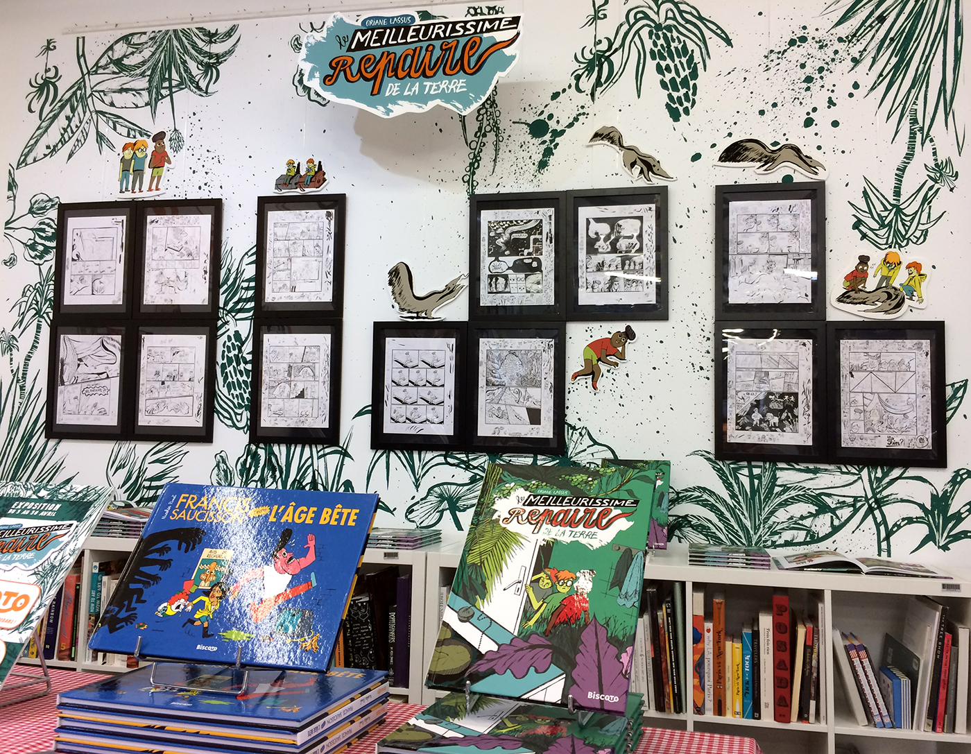 exposition Exhibition  librairie Mollat bande dessinée journal enfants