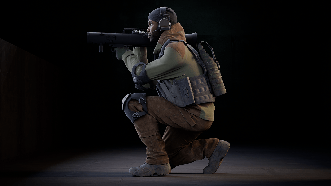 person Character design  Character soldier modeling 3D Render Zbrush cinematic realistic character