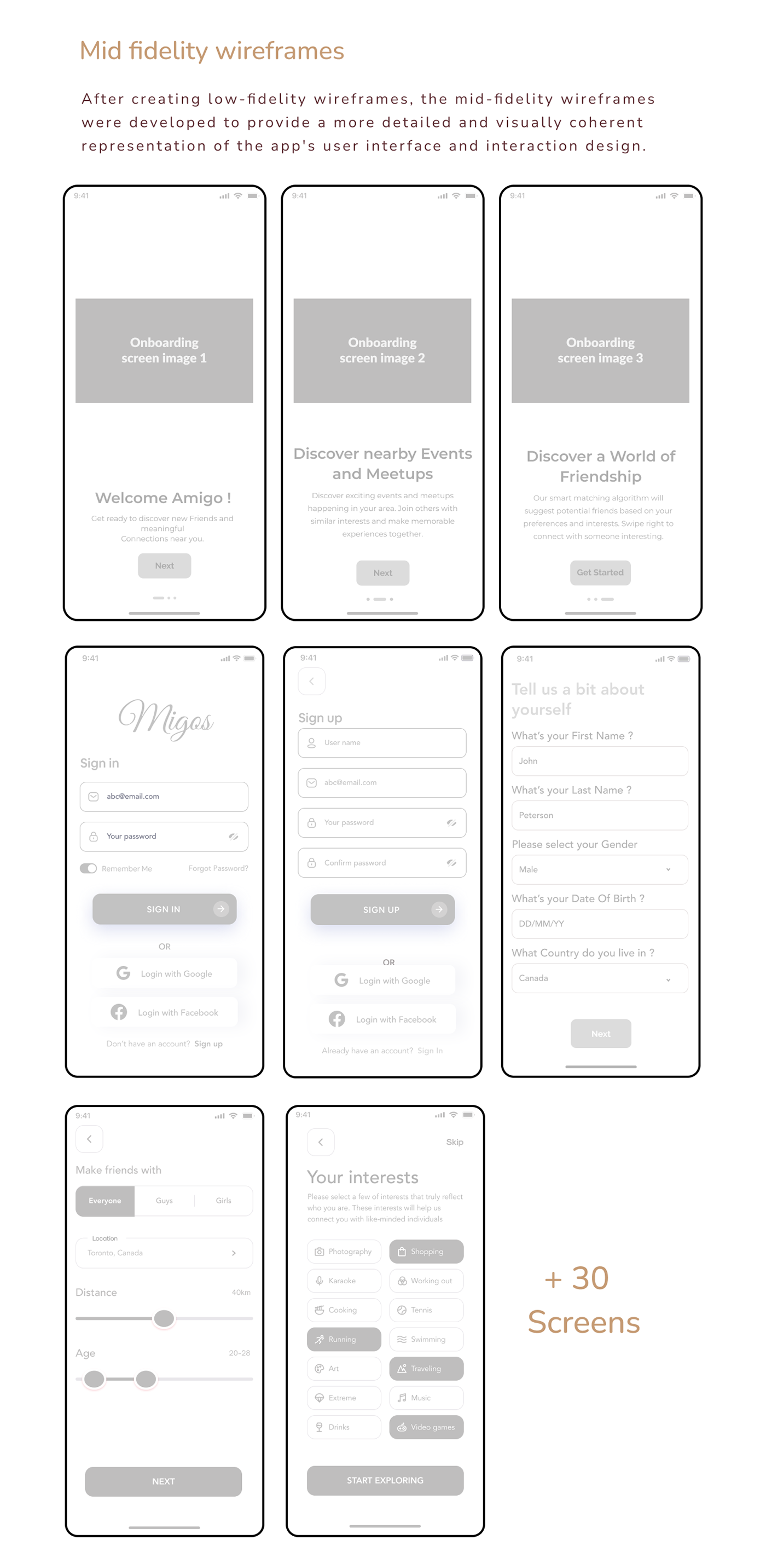UI/UX Case Study UX design ui design Figma app design dating app event app UI Mobile app