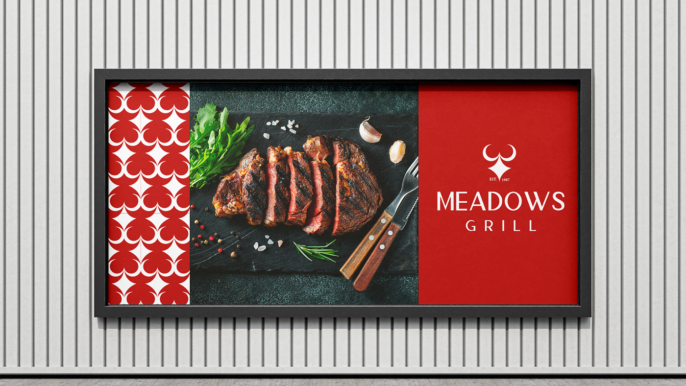 Meat Shop Food  restaurant visual identity Caw meats grill Logo Design brand identity Meat Grill