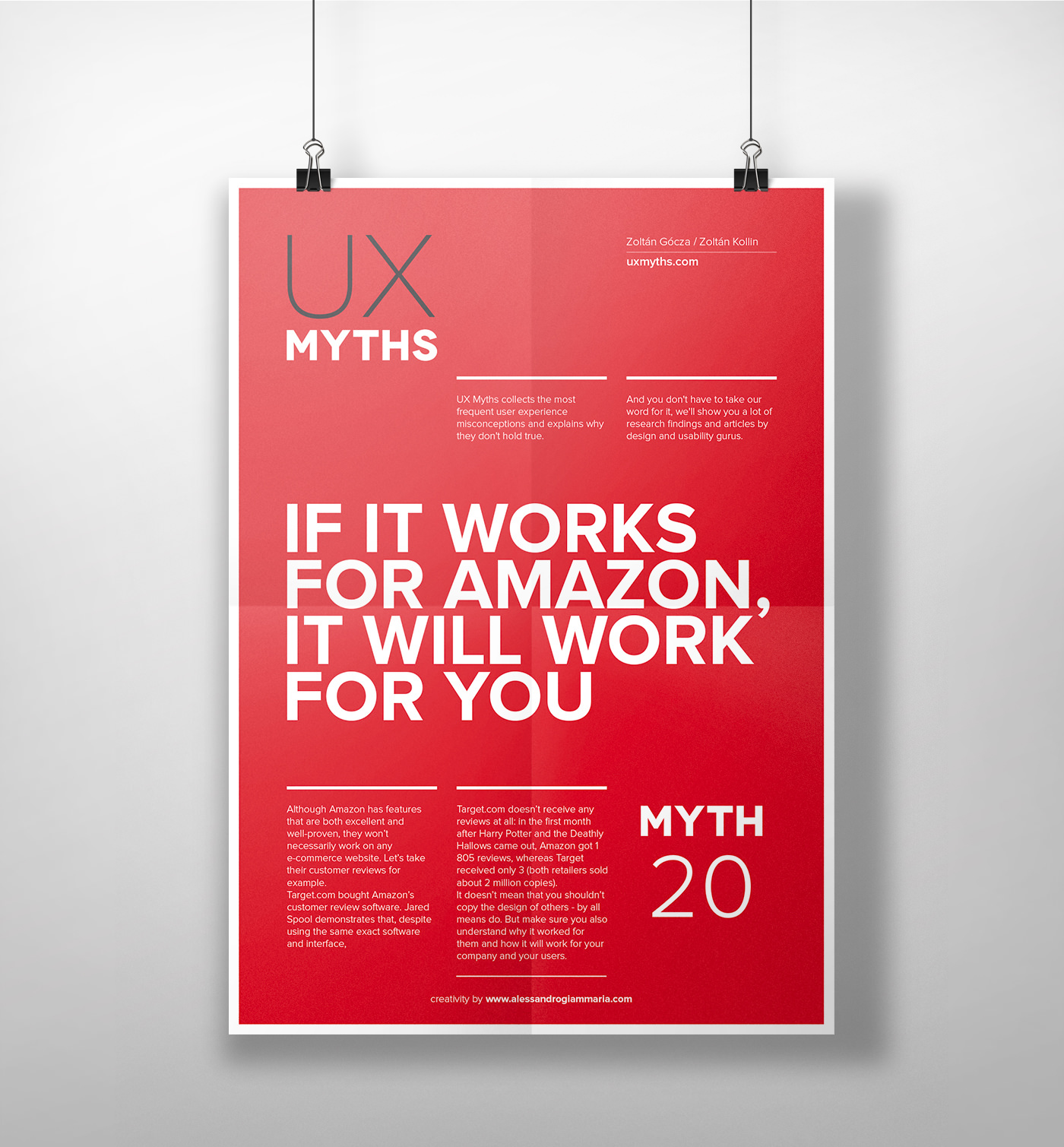 poster ux UI red typo design infographic visual print