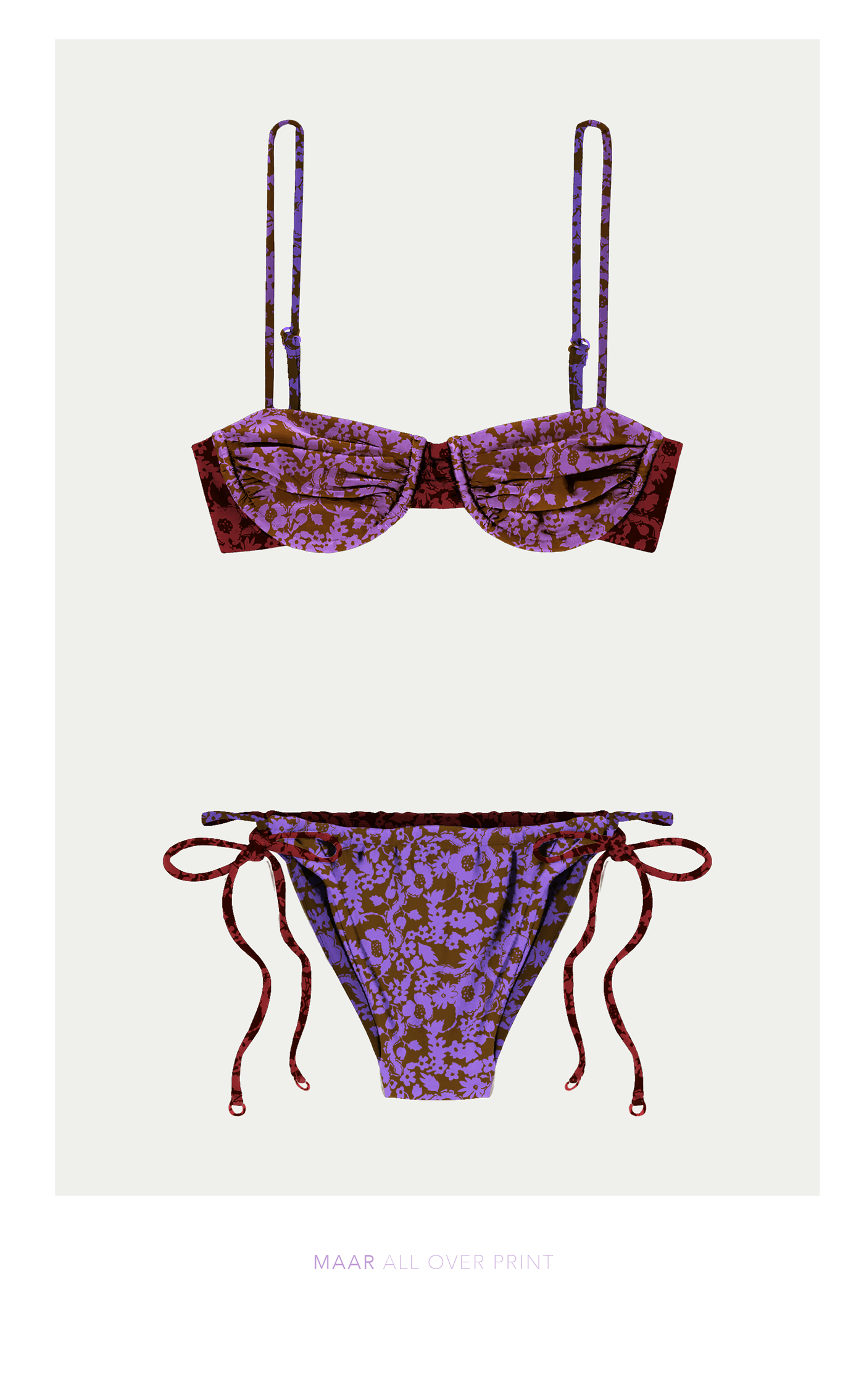 print floral swimwear summer womenswear colors ss25 bikini set
