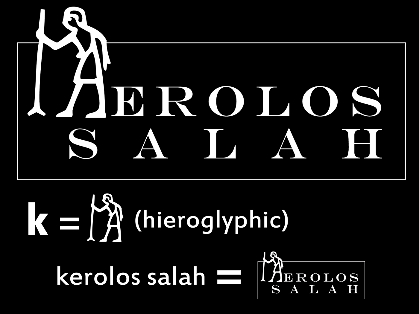 brand branding  hieroglyphic hieroglyphic font hieroglyphic logo Hieroglyphics Ker  logo loogo folio personal