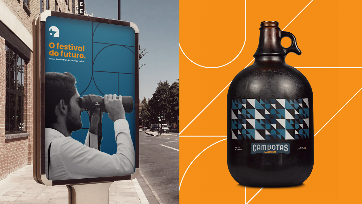 poster mockups applied to billboard and beer bottle