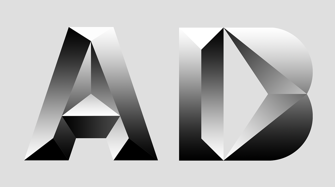 type typography   lettering architecture CGI c4d design graphic patrick garbit monochrome