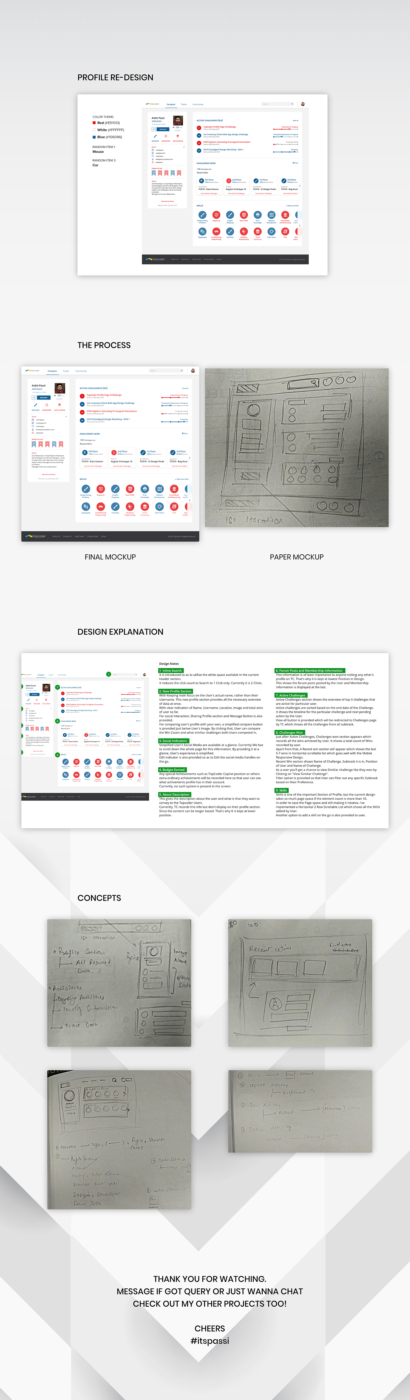 Web Design  ui design redesign Adobe XD design ux topcoder profile experience design
